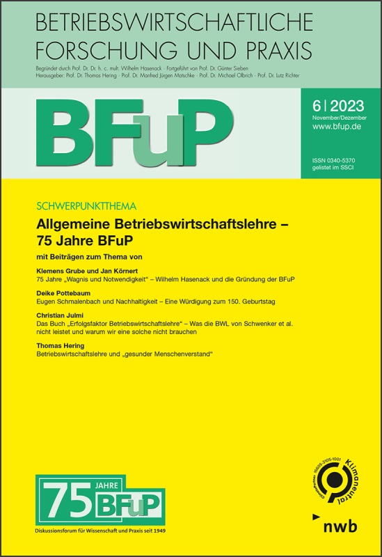 BFuP - Betriebswirtschaftliche Forschung und Praxis